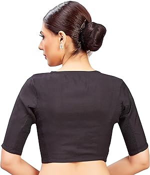 Buy Studio Shringaar Women's Cotton Silk Elbow Length Sleeves